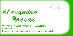 alexandra mocsai business card